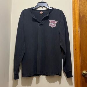HARLEY DAVIDSON Black Long Sleeved T Shirt Unisex Size Large